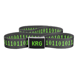 Computer Programming Theme Black & Green Funny  Belt