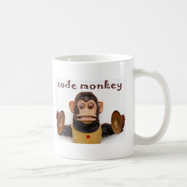 Computer Prorgrammer Code Monkey Coffee Cup Mug (Right)