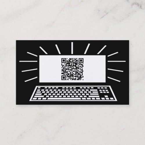computer qr code business card