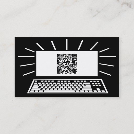 Customizable computer qr code business card