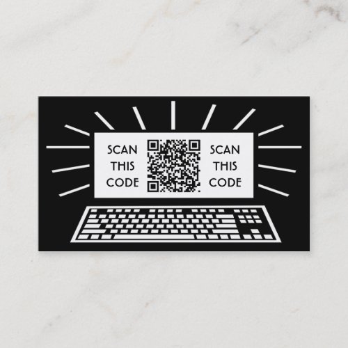 computer qr code business card