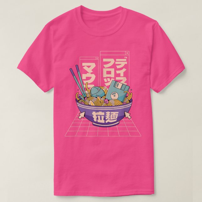 Computer Ramen Anime Noodles Kawaii Japanese Japan T-Shirt (Design Front)