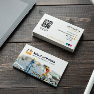 Computer Repair Business   Animation Simple White Card