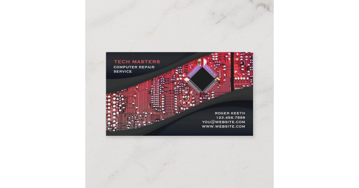 Computer Repair Business Card Zazzlecom