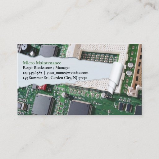 Customizable Computer Repair Business Card