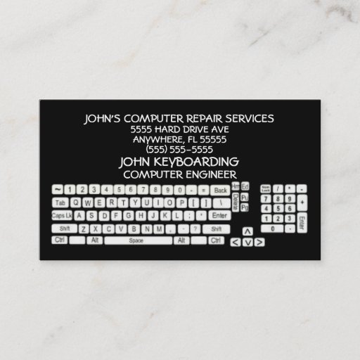 Customizable Computer Repair Business Card