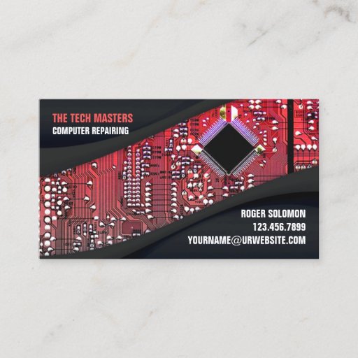 Customizable Computer Repair Business Card