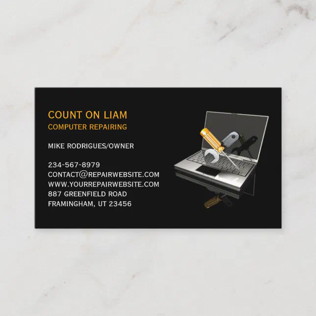 Computer Repair Business Card | Zazzle