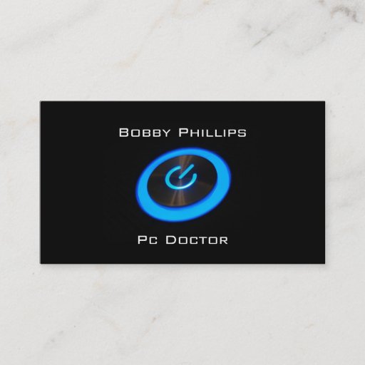 Customizable computer repair business card
