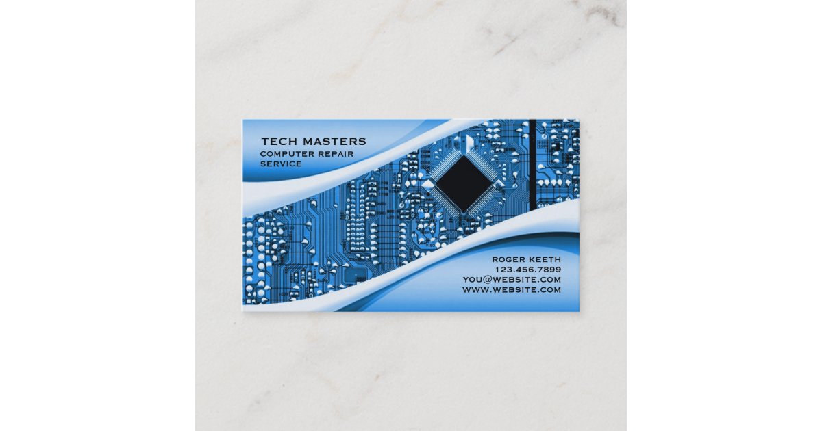 Computer Repair Business Card | Zazzle