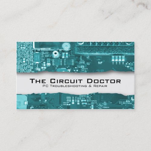 Computer Repair Business Card Electronic Circuits