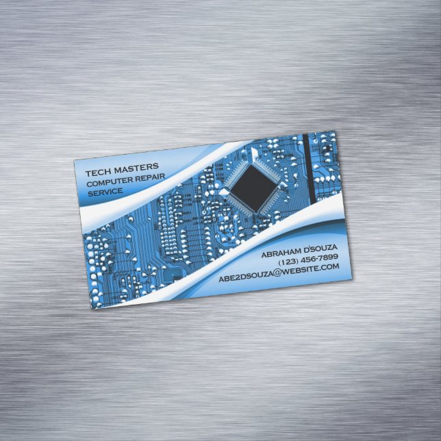 Computer Repair Business Card Magnet (In Situ)