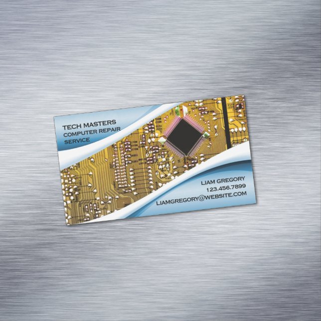 Computer Repair Business Card Magnet (In Situ)