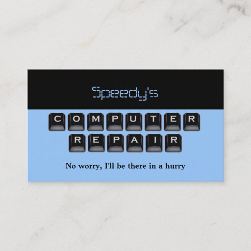 Customizable Computer Repair Business Cards