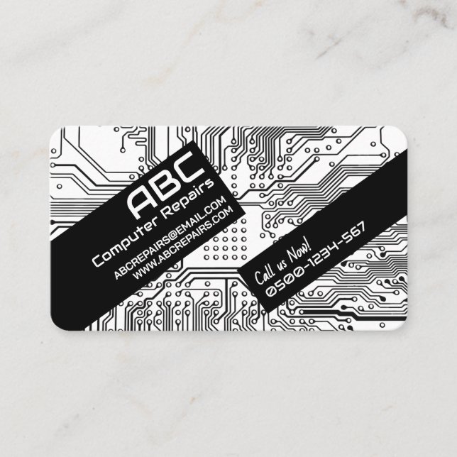 Computer Repair / Circuit Board Business Card (Front)