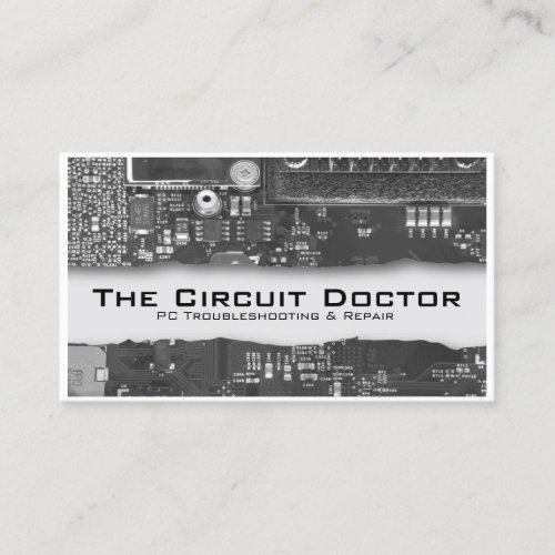 Computer Repair Electronic Circuits Business Card