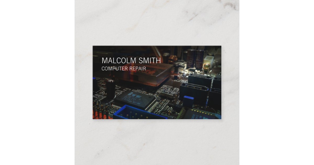 Computer Repair PC Motherboard Circuits Business Card | Zazzle