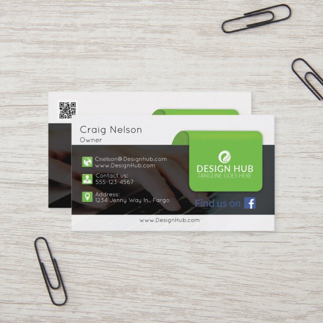Computer repair professional business card (Front/Back In Situ)