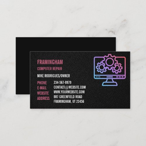 Computer Repair Professional Business Card