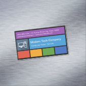 Computer Repair Retailer - Colorful Tiles Creative Business Card Magnet (In Situ)