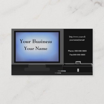 Computer Repair Service Business Card by windyone at Zazzle