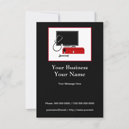Computer Repair Service Business Promotional Card