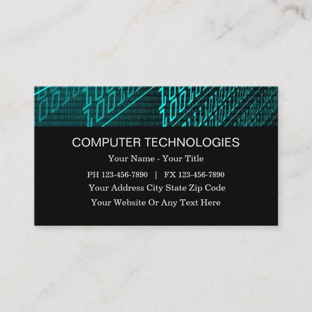 Computer Repair Services Business Card (Front)