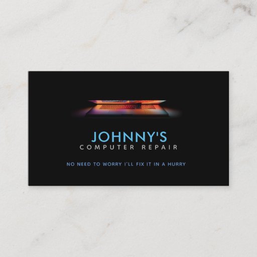Customizable Computer Repair Slogans Business Cards