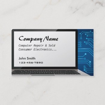 Computer Repair Sold Circuit Board Business Cards by BlackEyesDrawing at Zazzle