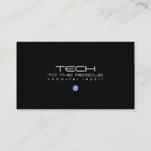 Computer Repair Technician Black PC Business Card