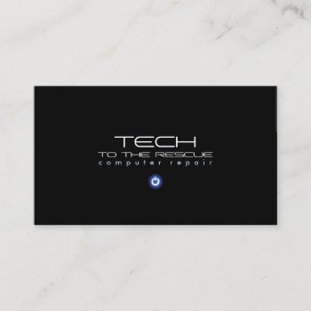 Computer Repair Technician Black Pc Business Card by sm_business_cards at Zazzle