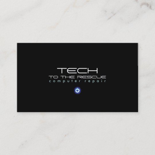  Computer Repair Technician Black PC Business Card Zazzle com