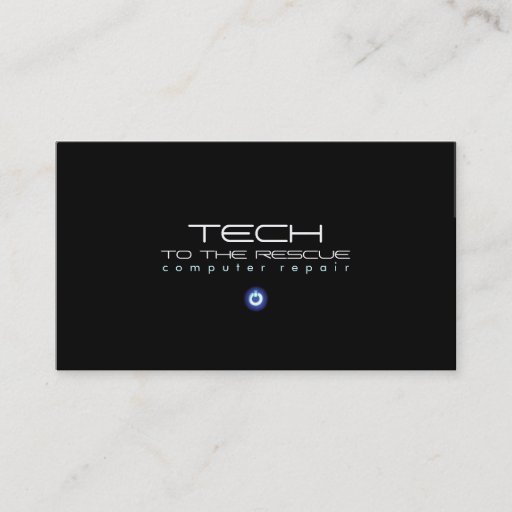 Customizable Computer Repair Black Business Card
