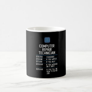 computer repair technician funny gift present idea coffee mug