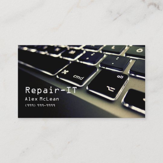 Computer Repair Technician Laptop Business Card Zazzle.com