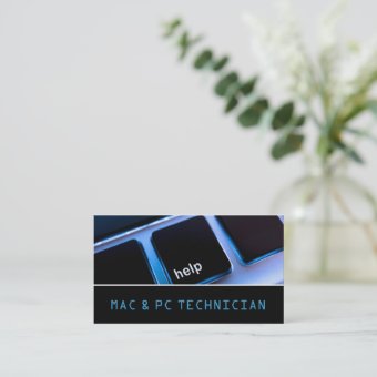 Computer Repair Technician Mac Laptop Service Business Card | Zazzle