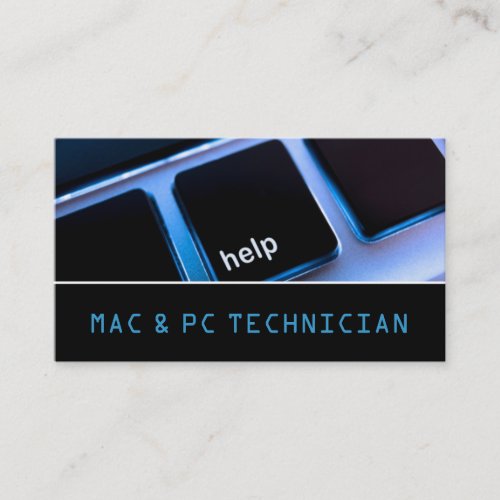 Computer Repair Technician Mac Laptop Service Business Card Template
