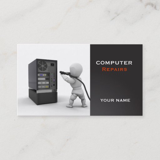 Customizable Computer Repairs Business Card