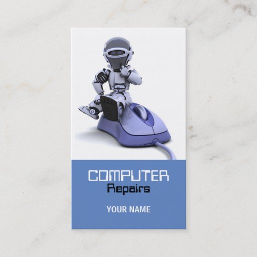 Customizable Computer Repairs Business Card