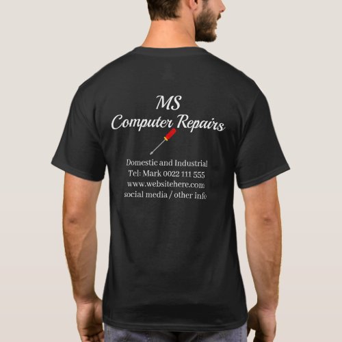 Computer Repairs Company Business T_Shirt