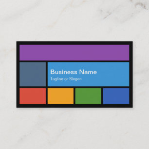 Computer Retailer Repair Colorful Tiles Your Logo Business Card