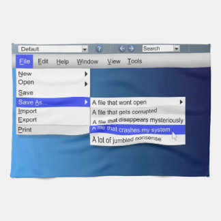 Computer sarcasm. towel