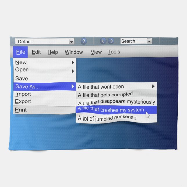 Computer sarcasm. towel (Horizontal)