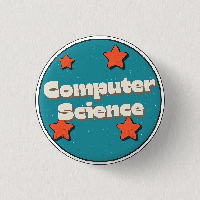 Computer Science Button (Front)