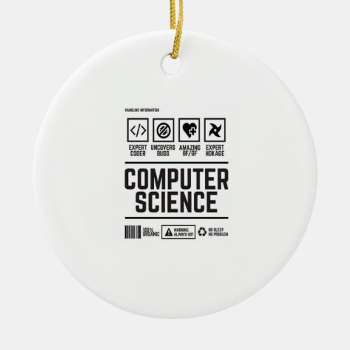 computer science ceramic ornament