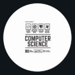 computer science classic round sticker<br><div class="desc">computer science</div>