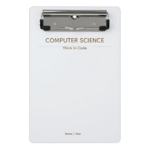 Computer Science Clipboard –Minimal Design custom
