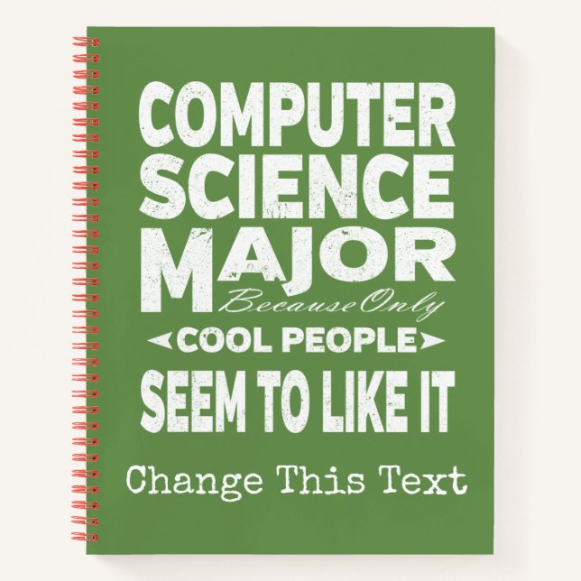 Computer Science College Major Cool People Notebook (Front)
