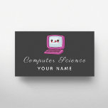 Computer Science Cute Kawaii Laptop Elegant Gray Business Card<br><div class="desc">This computer science cute kawaii laptop elegant gray business card features a playful kawaii laptop illustration paired with a sleek gray color palette. Ideal for coders, software developers, web developers, IT administrators, and computer science professionals, it blends modern, minimal style with fun details. A great fit for anyone in information...</div>
