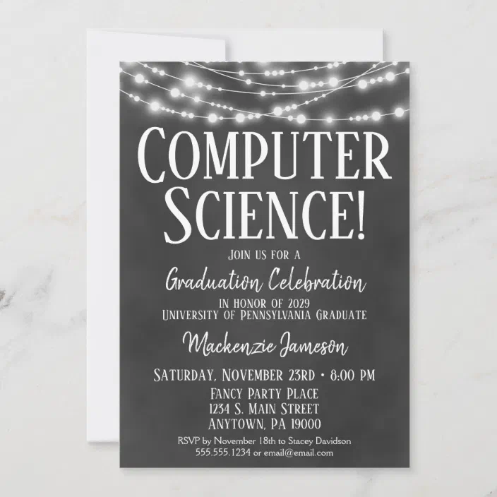 Computer Science Graduation Party Invitation Zazzle Com